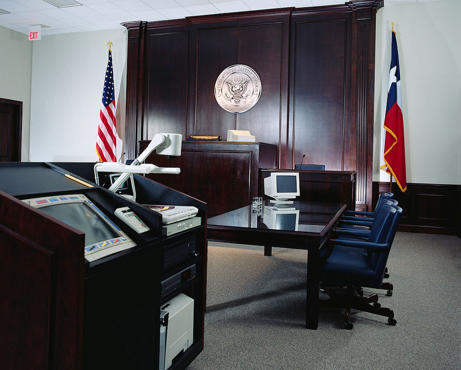 Interior of Courtroom Texas, USA